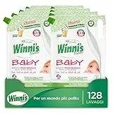 Winni's - Detersivo Lavatrice Baby Ipoallergenico in Ecoformato, 134 lavaggi, con Materie Prime di Origine Vegetale, 800 ml x 8 Confezioni