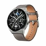 HUAWEI WATCH GT 3 Pro (48mm) (Gray leather). Titanium Case with Gray Leather Strap. Odin-B19V