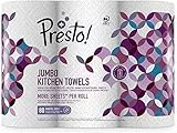 Marchio Amazon - Presto! Maxi Asciugatutto da cucina, Bianco, Confezione da 3