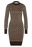 Guess Vestito Al Ginocchio Lise 4G Logo W3BK0DZ37K0 Marrone S