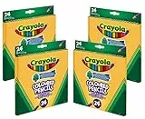 CRAYOLA Scorta 4 confezioni di 24 Matite Colorate, per scuola e tempo libero