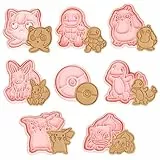 Set di 8 Formine per Biscotti in Plastica, Stampi per Biscotti, Tagliabiscotti 3D, Cookie Mold, Christmas Cookie Cutter Per Decorazione di torte,Cottura di biscotti (PKQ)