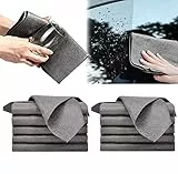 Lonnalee Panno di pulizia magico addensato 10 pezzi, panno in microfibra riutilizzabile senza tracce per finestre, vetro, auto, 20 x 30 cm
