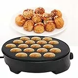 Home Macchina Takoyaki Piccola Griglia Takoyaki, 50-60 HZ 750 W 220-240 V 18 Fori Antiaderente Takoyaki Mini Griglia Elettrica, Mini Bistecca Grill Macchina per Colazione Rapida(Spina EU)