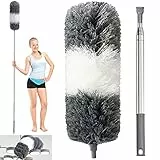 BoloShine Spolverino Per Polvere, Lavabile Telescopico Spolverino in Microfibra Piumini Da Spolvero Duster Pulisci In Microfibra Bastone, Piumino Spolverino per Ragnatela Tetti Interni Ventilatori