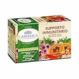 L'Angelica, Tisana Funzionale Supporto Immunitario, Infuso con Papaya Fermentata, Echinacea, Vitamina C e Più di 5 Mix di Erbe Officinali, Senza Lattosio, Senza Glutine e Vegan - 10 Confezioni