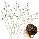 Spille per capelli da sposa, 8 PCS spille per capelli da sposa, accessori per capelli da sposa, accessori per capelli da sposa per spille per capelli da fiore (oro)