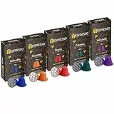 Yespresso Nespresso Compatibili Grand Cru, 5 Miscele Differenti - 100 Capsule
