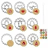 Formine Natalizie per Biscotti 9 Pezzi Natale Tagliabiscotti Formine di Natale per Biscotti Molde Galletas Navidad Formine Biscotti Omino pan di Zenzero per Forniture per Feste di Natale