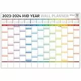 Hambli Agenda da parete accademica 2023-2024 – Calendario da parete extra large 91,4 x 63,5 cm – Agenda scolastica 23/24 per insegnanti, ufficio, università Essentials – edizione colonne piegate