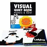 URMYWO Libri Stoffa Neonati, Giochi Neonato 0 3 6 mesi, Libro Sensoriali Neonati, Libri di attività in Bianco e Nero Libro Tattile Passeggino Regali Giocattolo per Bambin