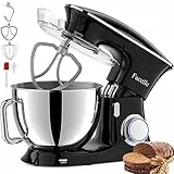Impastatrice Planetaria Facelle Robot da Cucina 1500W Mixer Cucina 8,5L Basso Rumore Multifunzione Impastatrice Professionale con Ganci Impastatore 6 Velocità, lavabile in lavastoviglie(Nero)