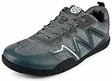 Scarpe Barefoot da Trail Running Uomo Donna Sneaker Casual da Camminata Scarpe da Corsa su Strada Leggere Comode Grigio 40