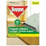 Baygon Trappola Adesiva, Efficacie contro Scarafaggi e Pesciolini d'Argento, Protezione per la Cucina, 1 Confezione da 62.5 g