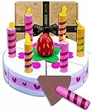 Jaques of London Torta di cibo da gioco in legno | Giocattoli in legno per ragazze e ragazzi | Fai finta di cibo | Gioca a set di cibo per bambini | Dal 1795