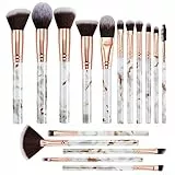 Pennelli Make Up DUAIU 16 Pezzi Set Di pennelli Trucco Fondotinta Cipria Crème Liquido Professionali Pennelli Per Volto Ombretti e Sopracciglio Adatto Per Liquidi, Creme, Polveri, ecc.