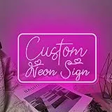 Insegna al Neon LED Scritte Neon Personalizzato,Luci al Neon Intagliate 3D Decorazione Parete USB Insegna Luminosa led Personalizzata per Camera Da Letto Feste Compleanno Matrimoni Bar Negozi(20-50cm)