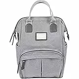 BÉABA - Zaino per Cambio Pannolino del Neonato, Molto Capiente, Materassino-Fasciatoio Incluso, Tasche multiple, Apertura Ampia, Termico, Borsa da Viaggio Multiuso, Wellington, Grigio