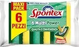 Spontex Spugna Anti Grasso Multi Power, 6 pezzi