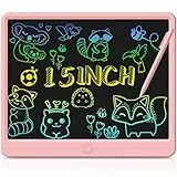 GIGART Tavoletta Grafica Bambini 15 Pollici Lavagna Magnetica per Bambini Tavolo da Disegno Cancellabile Portatile Blocco da Disegno Giocattoli Educativi per Ragazzi e Ragazze Rosa