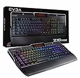Tastiera da gioco EVGA Z10 RGB, LED retroilluminato RGB, interruttori meccanici marroni, display LCD a bordo, tasti di gioco macro