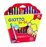 GIOTTO Be-Bè Astuccio Da 12 Matitoni Colorati Per I Più Piccoli + 1 Temperamatite, Multicolore, ‎24 x 2.2 x 21 Cm