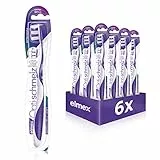 elmex Spazzolino da denti Opti, extra morbido, 6 pezzi – Spazzolino manuale delicato per smalto dei denti, setole extra morbide