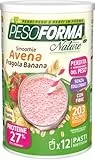 Pesoforma Nature Smoothie Fragola E Banana, Pasto sostitutivo per il controllo del peso, Smoothie a base di crusca d'avena, Aiuta a rimettersi in forma, 203 calorie, 12 pasti, 420 gr
