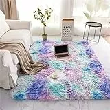 ROHATIM Tappeto Peloso Soggiorno Tappeti per Grandi Dimensioni Salotto Moderno cameretta Bimba tappeti,Tappeto morbido e Antiscivolo soffice per la camera da letto(blu viola,160 x 230 cm)