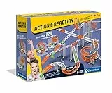 Clementoni- Action & Reaction-Mega, Pista per biglie-Set Costruzioni Bambini 8 Anni, scientifico e logica, Gioco STEM-Made in Italy, Multicolore, 97856, Esclusivo Amazon