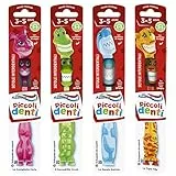 Aquafresh Spazzolino Piccoli Denti, Spazzolino Denti Bambini da 3 a 5 anni, Copritestina Colorata a forma di Animale, Progettato da esperti con Flex-Zone, Setole Morbide