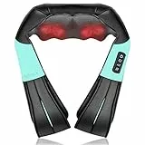 Nekteck 3D massaggiatore collo e spalle con un calor suave, tejido profundo massaggiatore cervicale collo spalle e schiena, Godere massaggio cervicale collo e spalle in casa, in ufficio e in auto