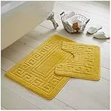 GC GAVENO CAVAILIA Set di 2 tappetini da bagno lavabili extra assorbenti antiscivolo, super morbidi, 50 x 80, 50 x 40 cm
