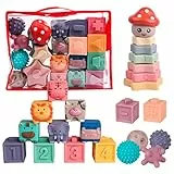 JOPHEK Giochi Bambini 1 Anno, 23pcs Anno Montessori per Bambini 6-12 Mesi Giocattoli Sensoriali per Neonati, Giochi Bambini 1 Anno/Giochi Montessori 1 Anno