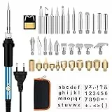 Kit Pirografia Legno 36 Pezzi,60W Portatile Kit Saldatore WesKimed,Temperatura Regolabile180° C a 480° C,Pelle/UtensiliElettrici/Intagliare/Bruciare/Goffrare,Custodia per il trasporto