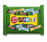 Mixed Minis, Confezione Assortita di Miniatures Mars, Twix, Snickers, Bounty e Milky Way, 71 barrette miste per un totale di 1,4 kg