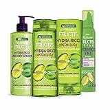 Garnier Fructis Routine Completa Hydra Ricci, Kit con Shampoo, Balsamo e Styling Mousse, Per Capelli Mossi, Con Pectina della Frutta e Olio di Pistacchio