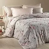Caleffi 1004229 Microfibra Botticelli Calduccia Coperta Mezza Stagione per Matrimoniale Letto, Tortora