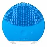 Foreo Luna Mini 2 Spazzola Pulizia Viso, Compatta, Massaggio Hi-Tech, per Tutti i Tipi di Pelle, Ultraigienico, Pulizia Semplice, Detergente in Silicone, Aquamarine
