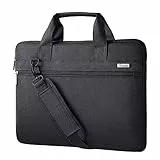 Voova Borsa porta PC Laptop Computer Notebook Portatile 14 15.6 16 pollici, con Tracolla, Maniglia Compatibile con Macbook Dell Acer ASUS Samsung HP Microsoft Lenovo Nero