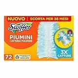 Swiffer Duster Piumini Catturapolvere, 72 Piumini, Cattura e Intrappola Polvere e Sporco, Raggiunge I Punti più Difficili della Casa, Maxi Formato, Scorta per 36 Mesi