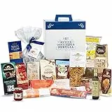 Cesti Natalizi Speciale Italia – Confezione Regalo Alimentare Gran Gourmet, Cesto Natalizio Maxi Formato con Panettone da 500g, Prodotti Dolciari, Prodotti Gastronomici e Caffè, 20 pezzi