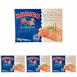 AURIGA S.Cusumano Fil.Salm.Affumicato, 115 Grammi (Confezione da 4)
