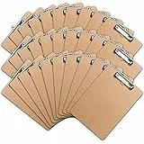 Portablocchi con Pinza Molla, Tavolette Portadocumenti con Clip Rigido, Resistente ed Ecologico per Fogli A4, Adatto per Organizzare Fogli e Documenti. Materiali di Alta Qualità| Pacco da 30 Pezzi