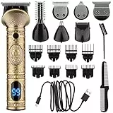 Regolabarba Uomo Rasoio Elettrico Barba Capelli, Tagliacapelli Uomo Professionale, 6 In 1 Corpo Macchinetta Regola Per Barba Kit