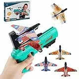 OSDUE 3 Pcs Launcher Toy, Giocattoli Lanciatore Aereo, Aeroplano Giocattolo, Giocattolo di Aeromobili in Schiuma, Indoor all'aperto Giocattoli da Sportivi Spiaggia volare Giocattoli per 5+ Anni Regalo