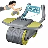 Ruota addominale fitness,Intelligent Timing Ab Roller per l'allenamento degli addominali | Ruote a rulli per esercizi con supporto per gomiti per allenamento di base Rulli per esercizi Tacery