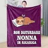 Shoppawhile Regalo Nonna Regalo Nonna Compleanno Flanella Bradipo Coperta 130 x 150cm Regali per Nonna Festa della Mamma Idee Regalo Nonna Natale Festa dei Nonni Regalo per Nonna