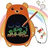Hion Tavoletta Grafica Bambini LCD 8,5 Pollici Lavagnetta Cancellabile Bambini Lavagnetta LCD Lavagna Bambini Lavagna Magnetica per Bambini Tavoletta da Scrittura LCD 3 4 5 6 7 8 Anni (Orso Bruno)