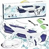 Pistola ad Acqua, Pistola ad acqua elettrica potenziata, 810CC Potenti a Lunga Distanza, Giocattolo Blaster per Bambini e Adulti (Blu)